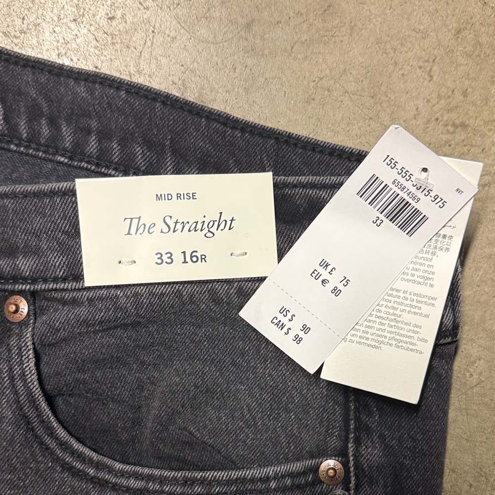 Abercrombie & Fitch Black Straight Leg Jeans - Picture 4 of 4